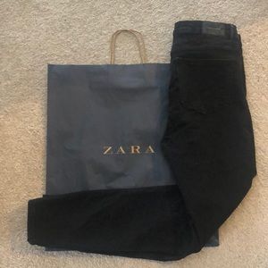 HIGH WAISTED BLACK SKINNY JEANS ZARA SIZE 12